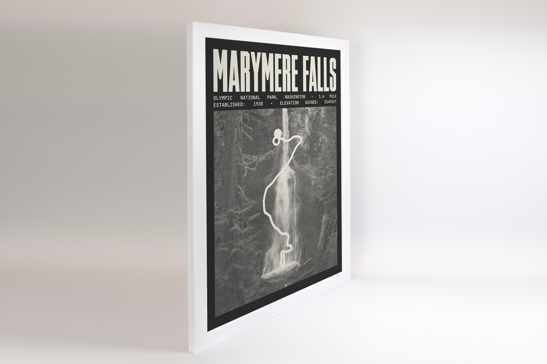 Marymere Falls Trail Poster | Olympic National Park Prints