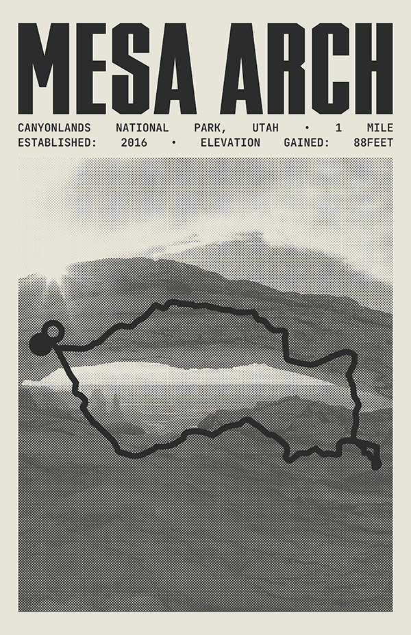 Mesa Arch Trail Poster | Canyonlands National Park Prints