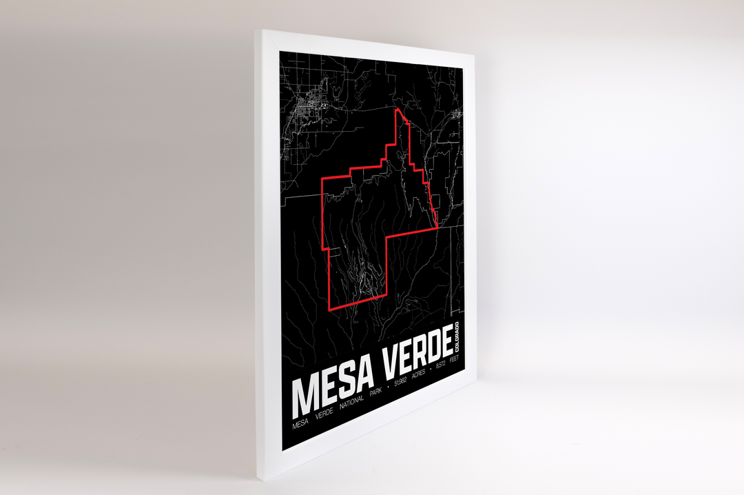 Mesa Verde National Park – Perimeter Map Print