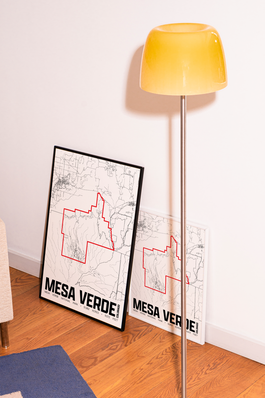 Mesa Verde National Park – Perimeter Map Print