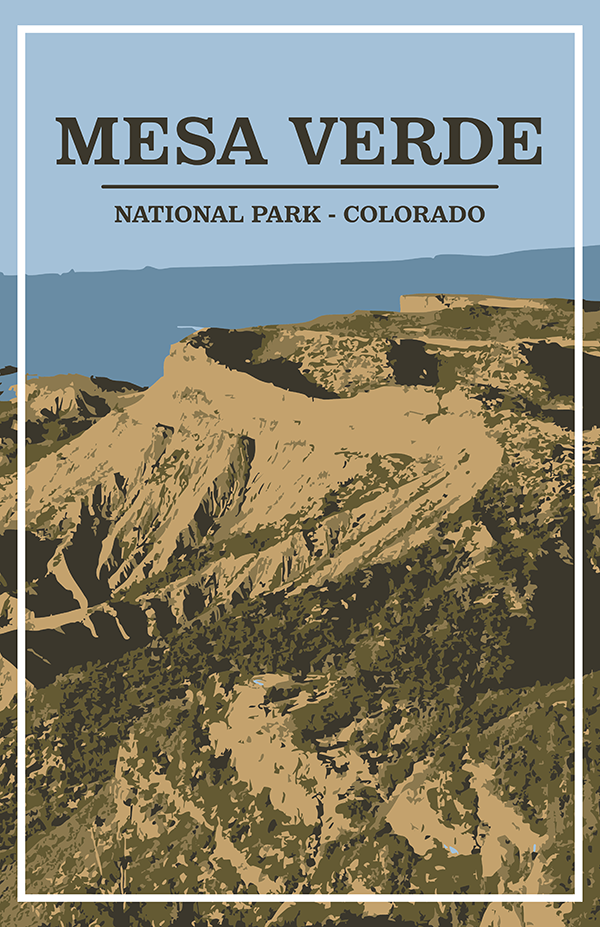 Mesa Verde National Park Print | Vintage Style