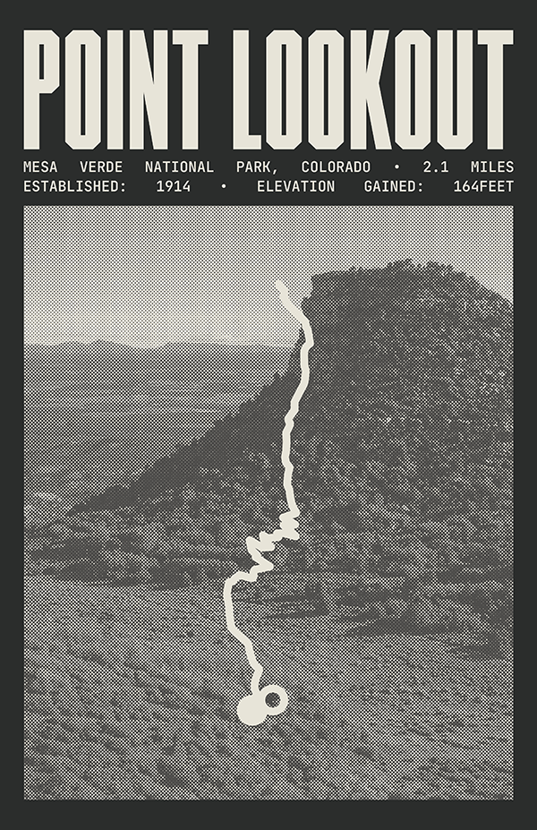Mesa Verde Point Lookout Trail Poster | Mesa Verde National Park Prints
