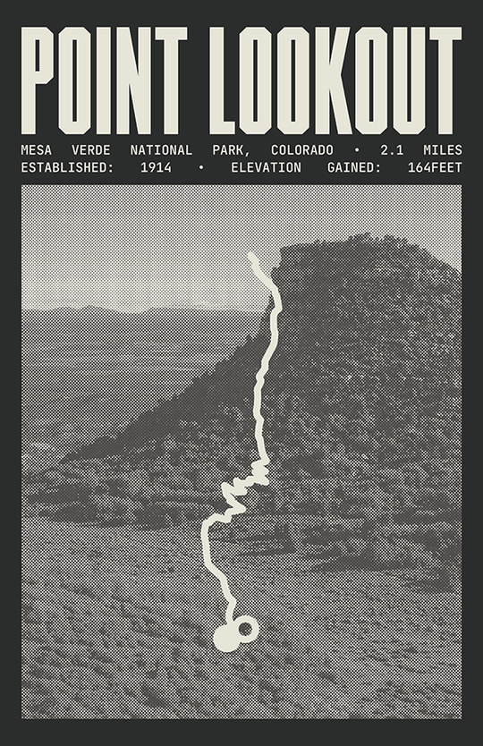 Mesa Verde Point Lookout Trail Poster | Mesa Verde National Park Prints