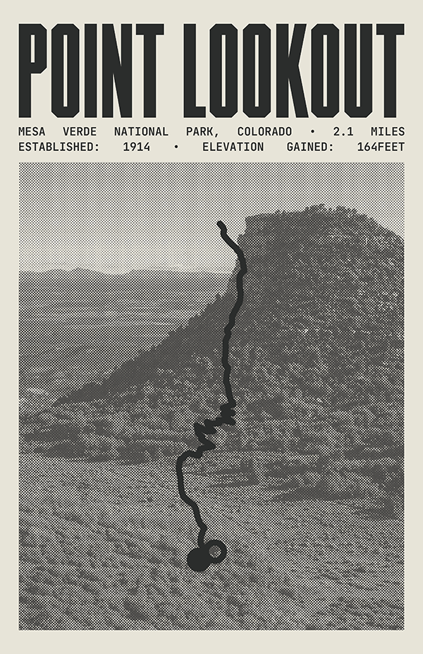 Mesa Verde Point Lookout Trail Poster | Mesa Verde National Park Prints