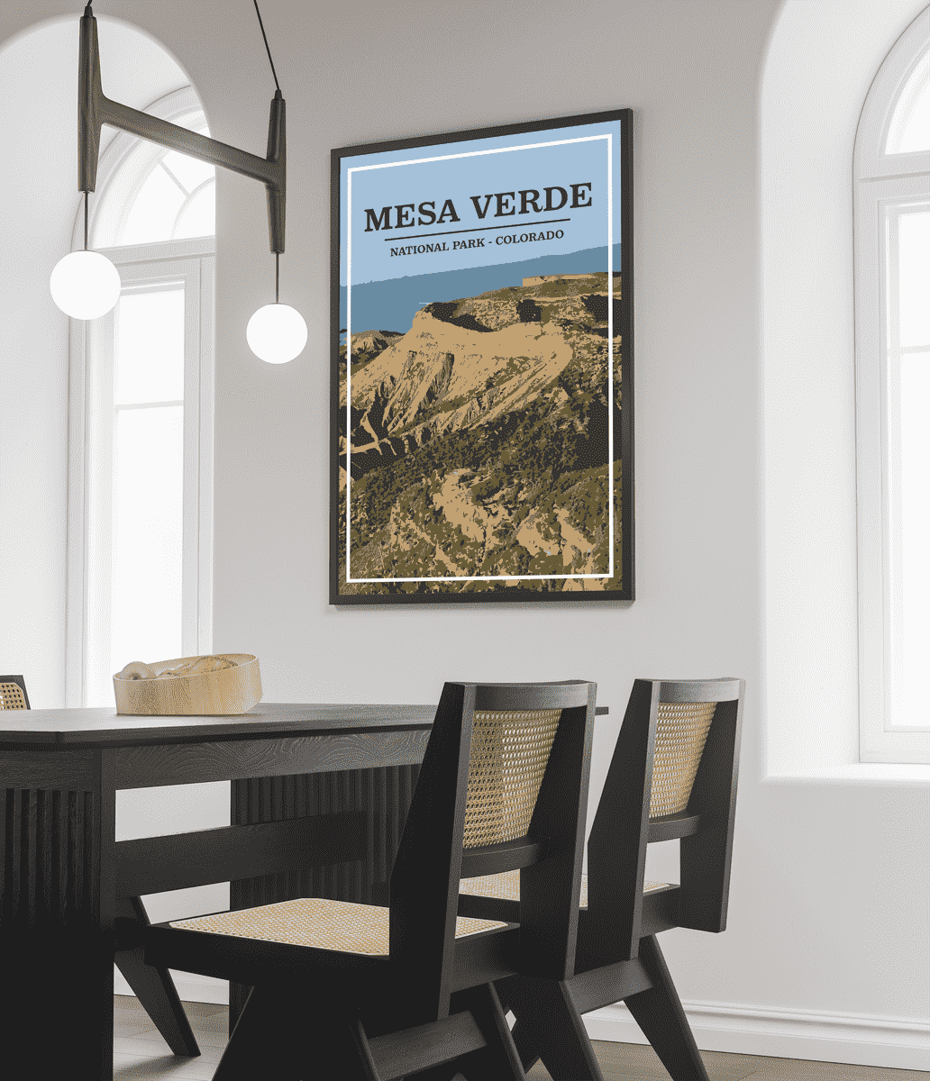Mesa Verde National Park Print | Vintage Style