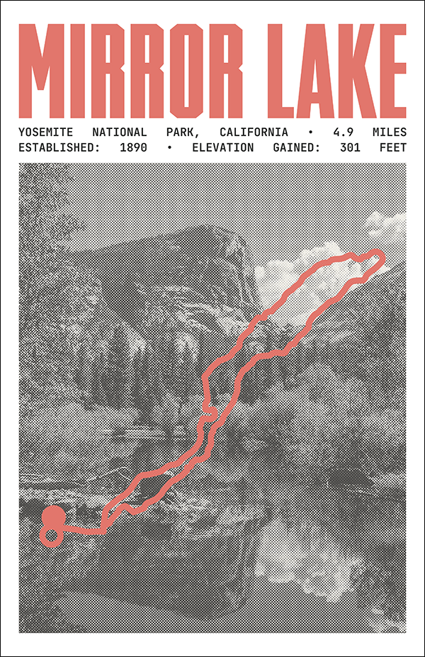 Mirror Lake Loop Poster | Yosemite National Park Prints