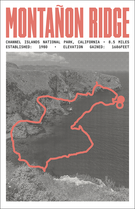 Montañon Ridge Loop Poster | Channel Islands National Park Prints