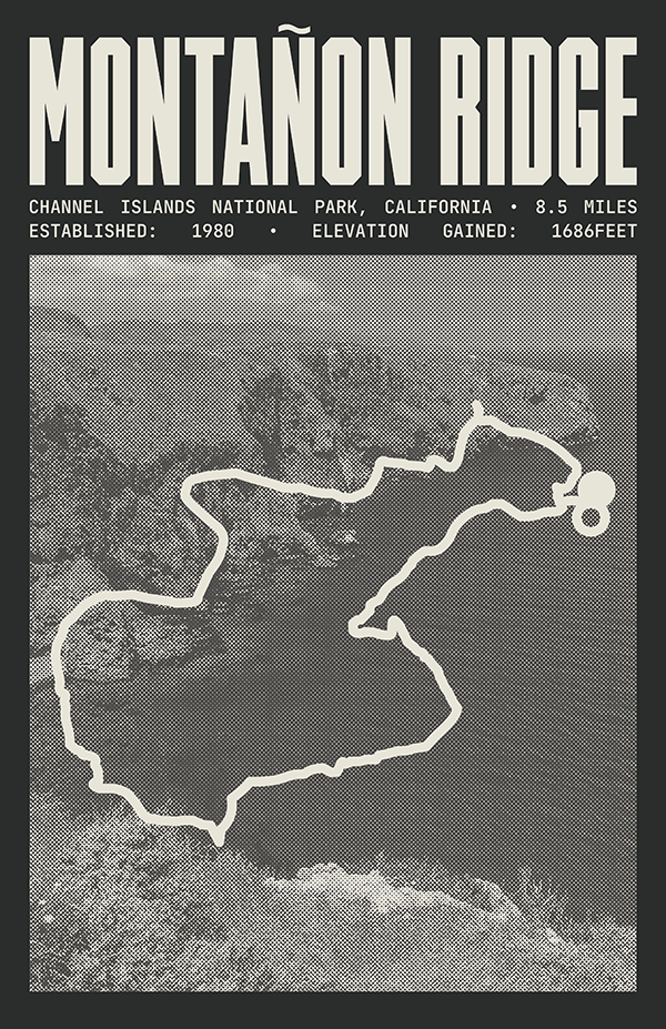 Montañon Ridge Loop Poster | Channel Islands National Park Prints