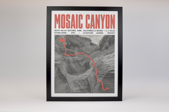 Mosaic Canyon Trail Poster | Death Valley National Prints