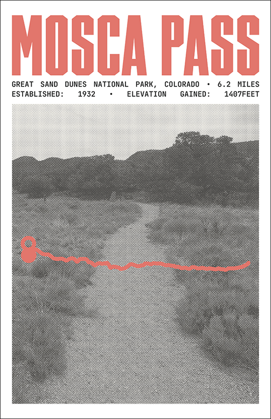 Mosca Pass Trail Poster | Great Sand Dunes National Park Prints