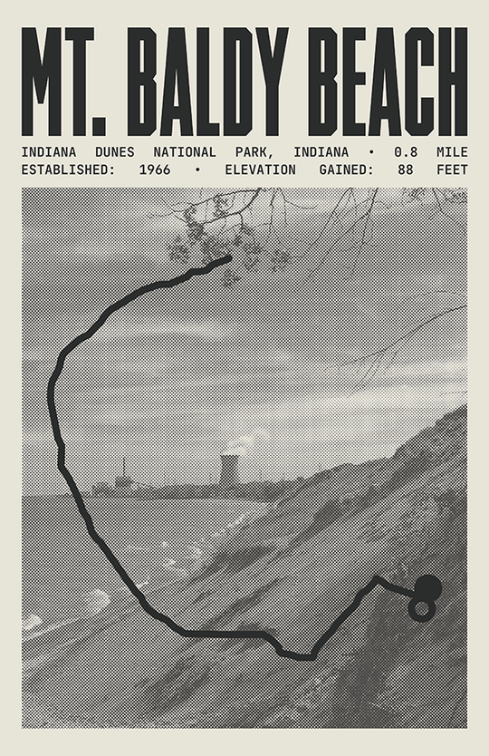 Mount Baldy Beach Trail Poster | Indiana Dunes National Park Prints