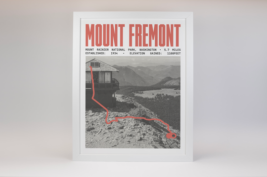 Mount Fremont Lookout Trail Poster | Mount Rainier National Park Prints