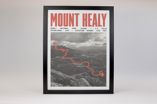 Mount Healy Overlook Trail Poster | Denali National Park Prints