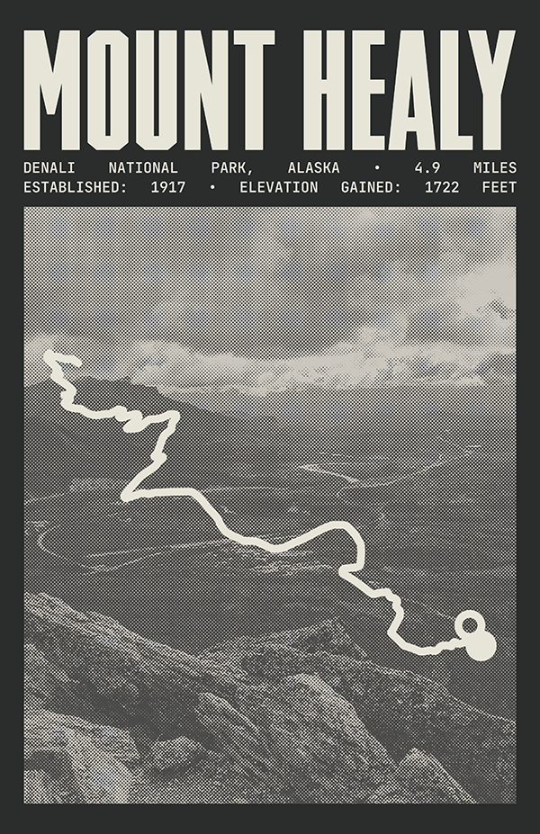 Mount Healy Overlook Trail Poster | Denali National Park Prints