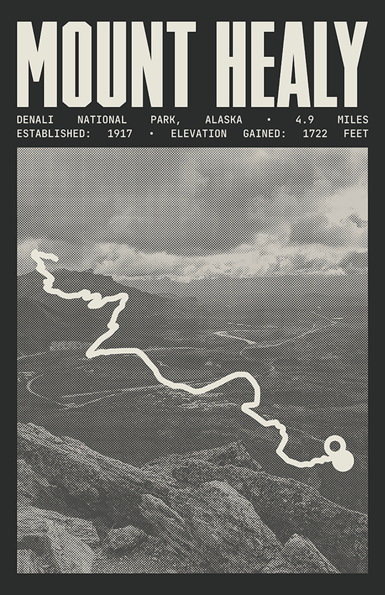 Mount Healy Overlook Trail Poster | Denali National Park Prints