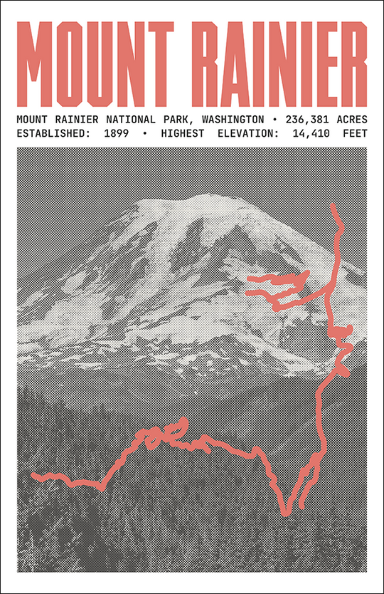 Mount Rainier National Park Poster