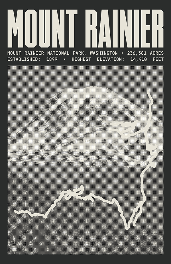 Mount Rainier National Park Poster