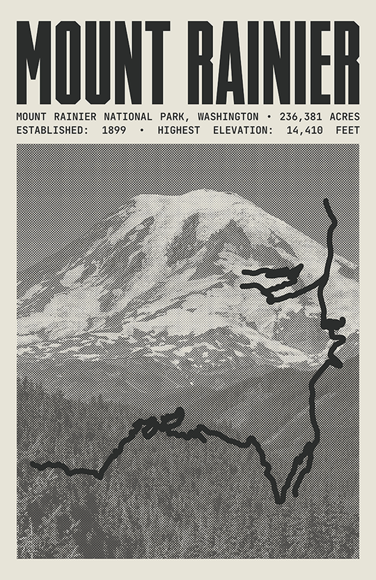 Mount Rainier National Park Poster