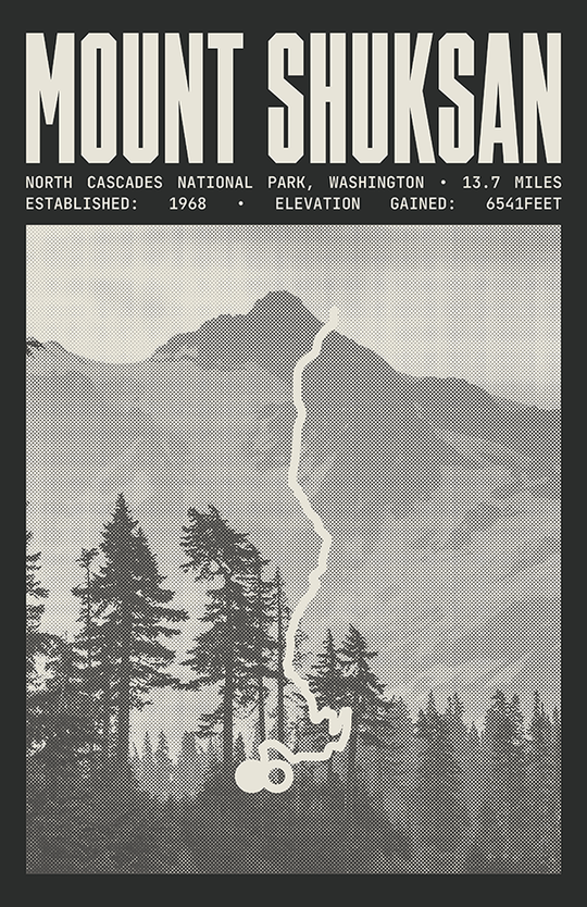 Mount Shuksan Sulphide Glacier Poster | North Cascades National Park Prints