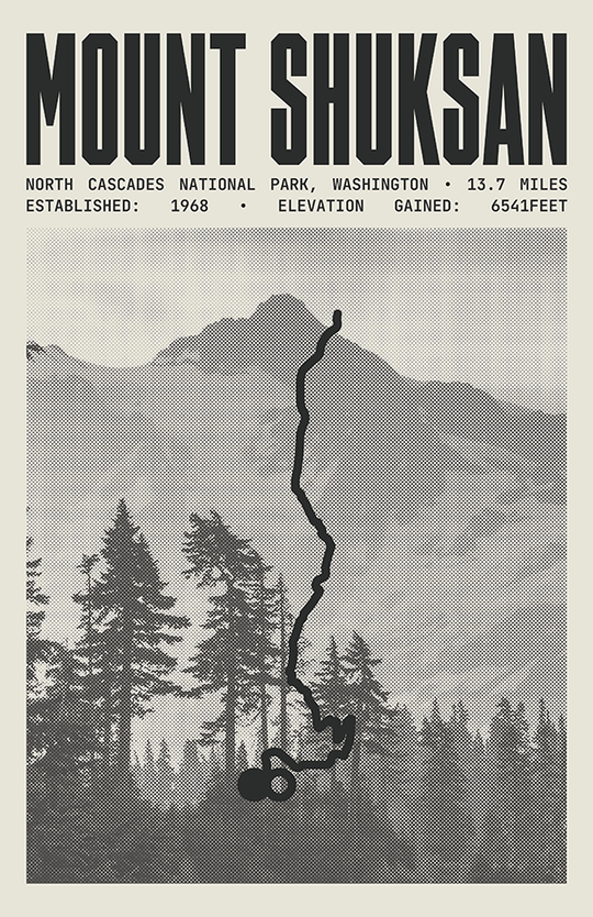 Mount Shuksan Sulphide Glacier Poster | North Cascades National Park Prints