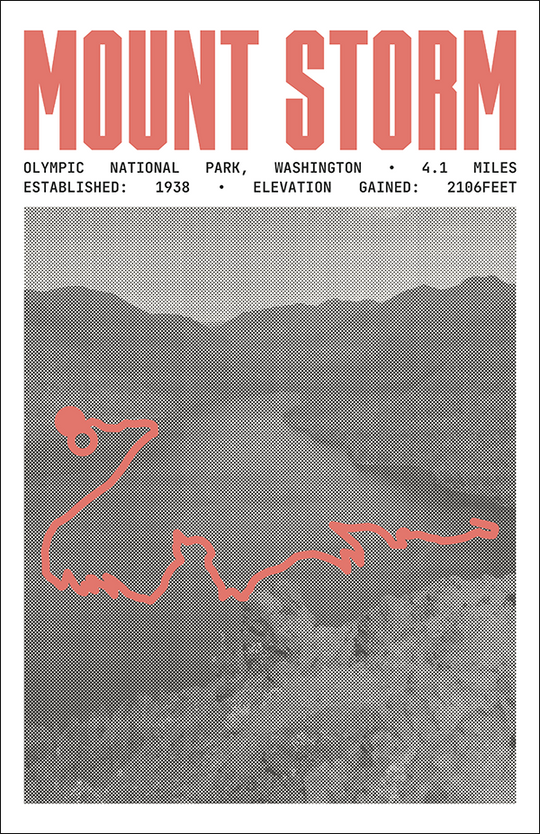 Mount Storm King Poster | Olympic National Park Prints