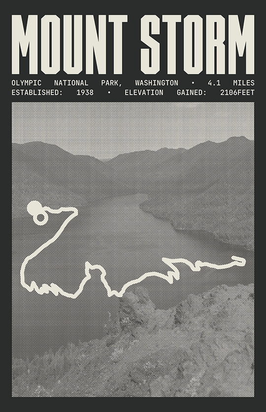 Mount Storm King Poster | Olympic National Park Prints