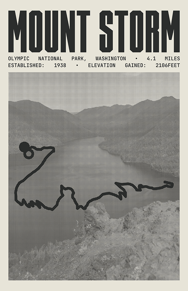 Mount Storm King Poster | Olympic National Park Prints