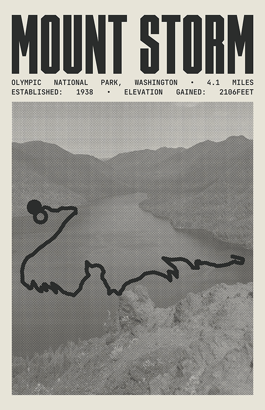 Mount Storm King Poster | Olympic National Park Prints