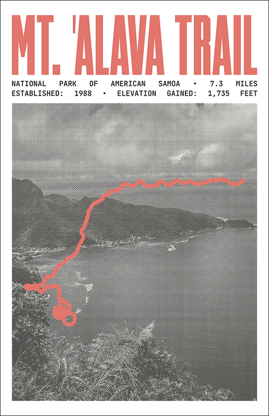 Mount 'Alava Trail Poster | National Park of American Samoa Prints