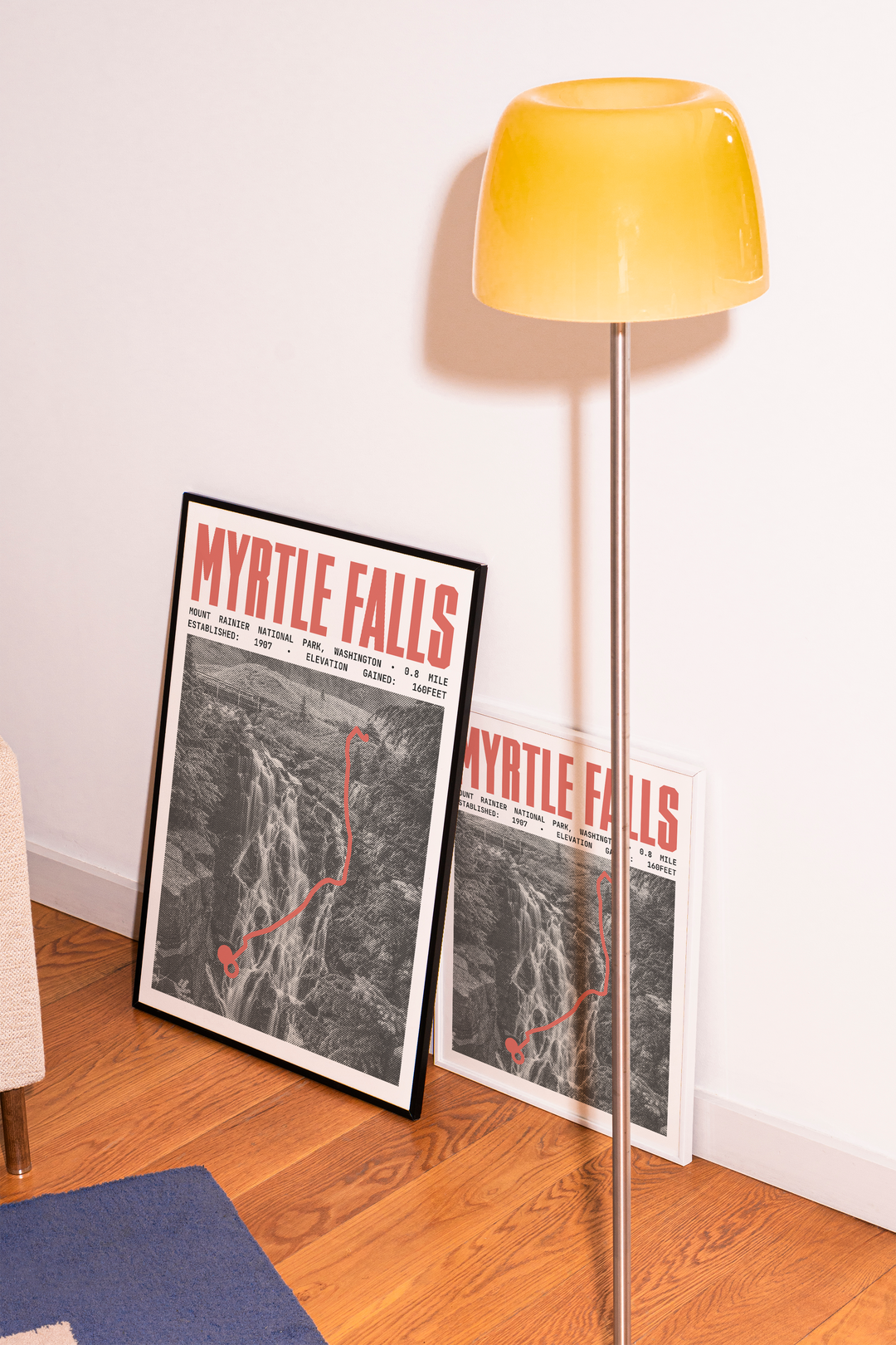 Myrtle Falls Viewpoint Poster | Mount Rainier National Park Prints
