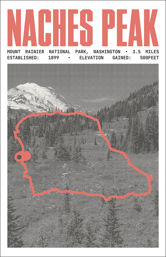 Naches Peak Loop Trail Poster | Mount Rainier National Park Prints