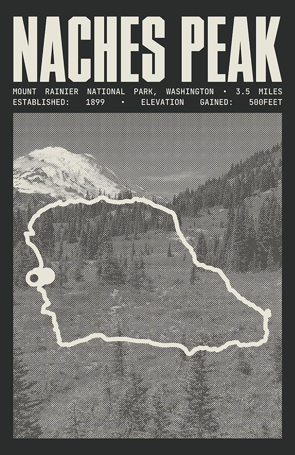 Naches Peak Loop Trail Poster | Mount Rainier National Park Prints