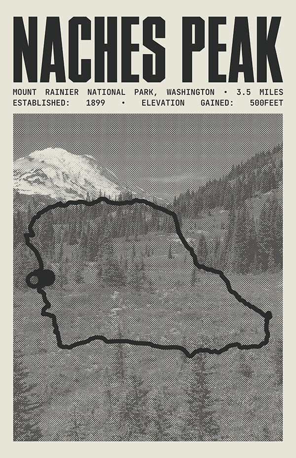 Naches Peak Loop Trail Poster | Mount Rainier National Park Prints
