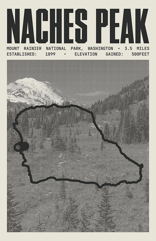 Naches Peak Loop Trail Poster | Mount Rainier National Park Prints