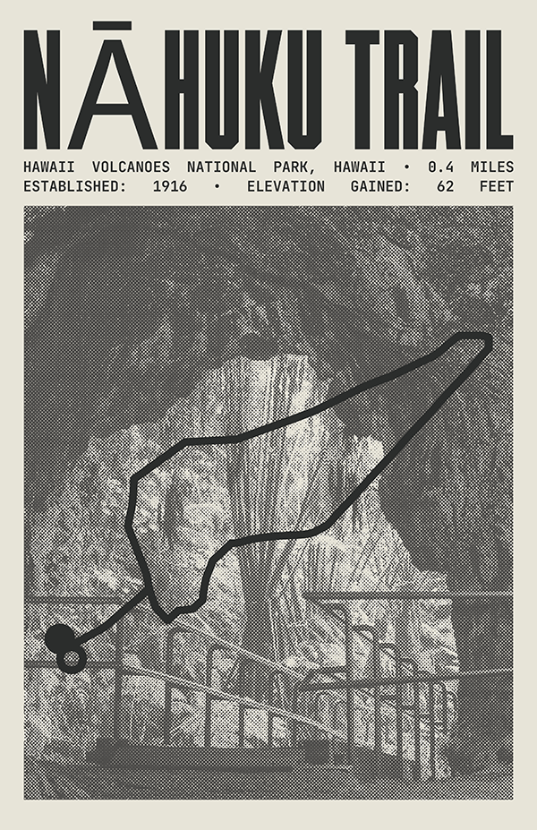 Nāhuku (Thurston Lava Tube) Trail Poster | Hawaii Volcanoes National Park Prints