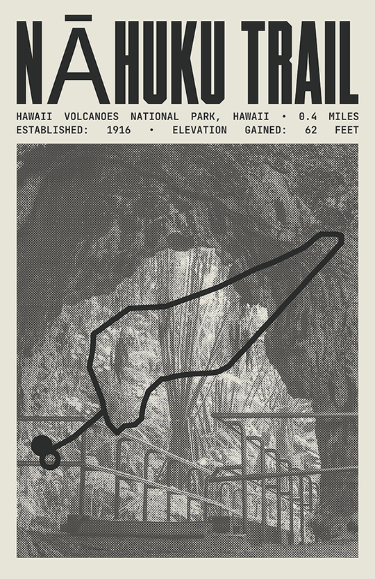 Nāhuku (Thurston Lava Tube) Trail Poster | Hawaii Volcanoes National Park Prints