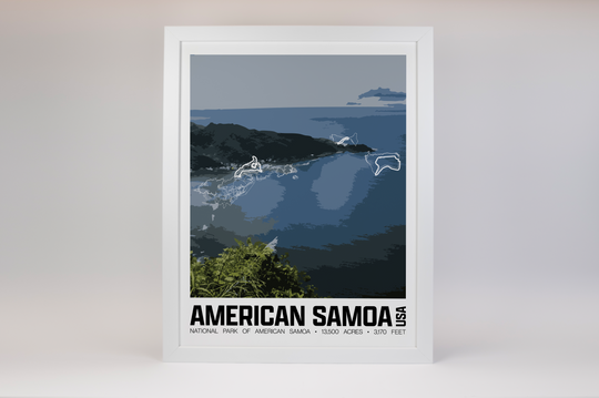 National Park of American Samoa – Perimeter Map Print