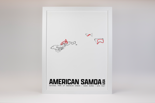 National Park of American Samoa – Perimeter Map Print