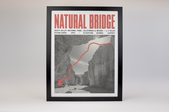 Natural Bridge Canyon Trail Poster | Death Valley National Park Prints