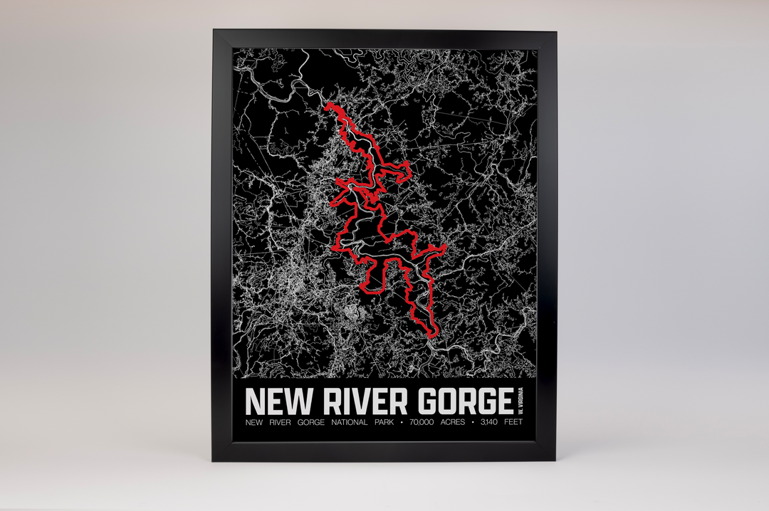 New River Gorge National Park and Preserve – Perimeter Map Print