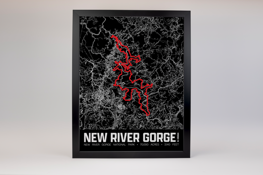 New River Gorge National Park and Preserve – Perimeter Map Print