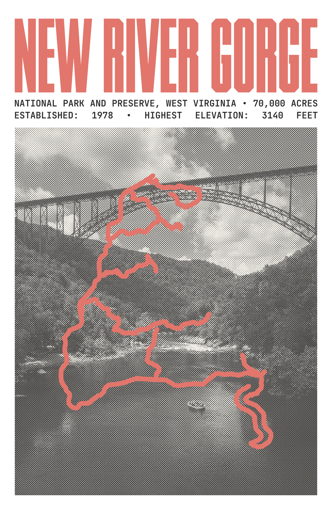 New River Gorge National Park and Preserve Poster