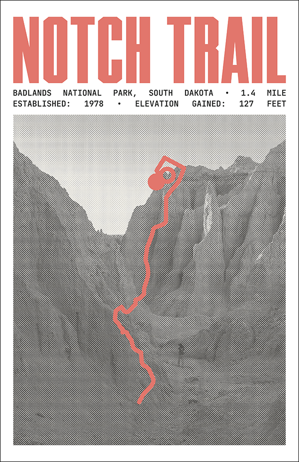 Notch Trail Poster | Badlands National Park Prints