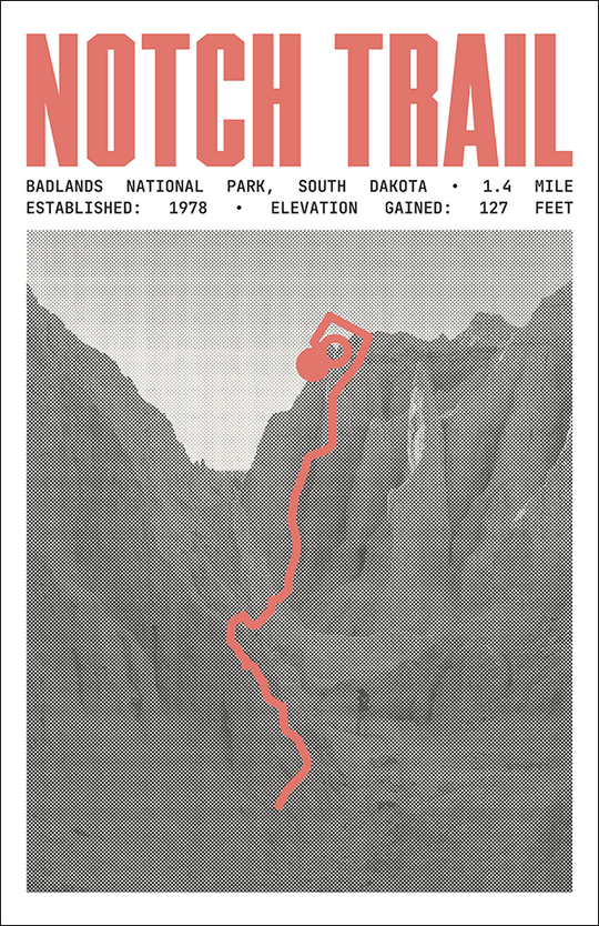 Notch Trail Poster | Badlands National Park Prints