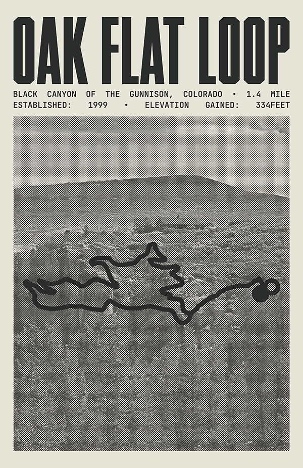 Oak Flat Loop Trail Poster | Black Canyon of the Gunnison National Park Prints
