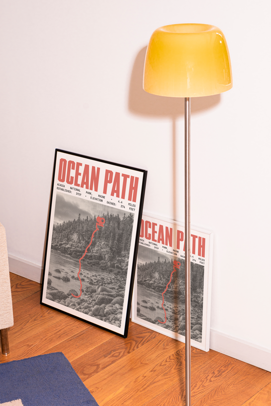 Ocean Path Trail Poster | Acadia National Park Prints