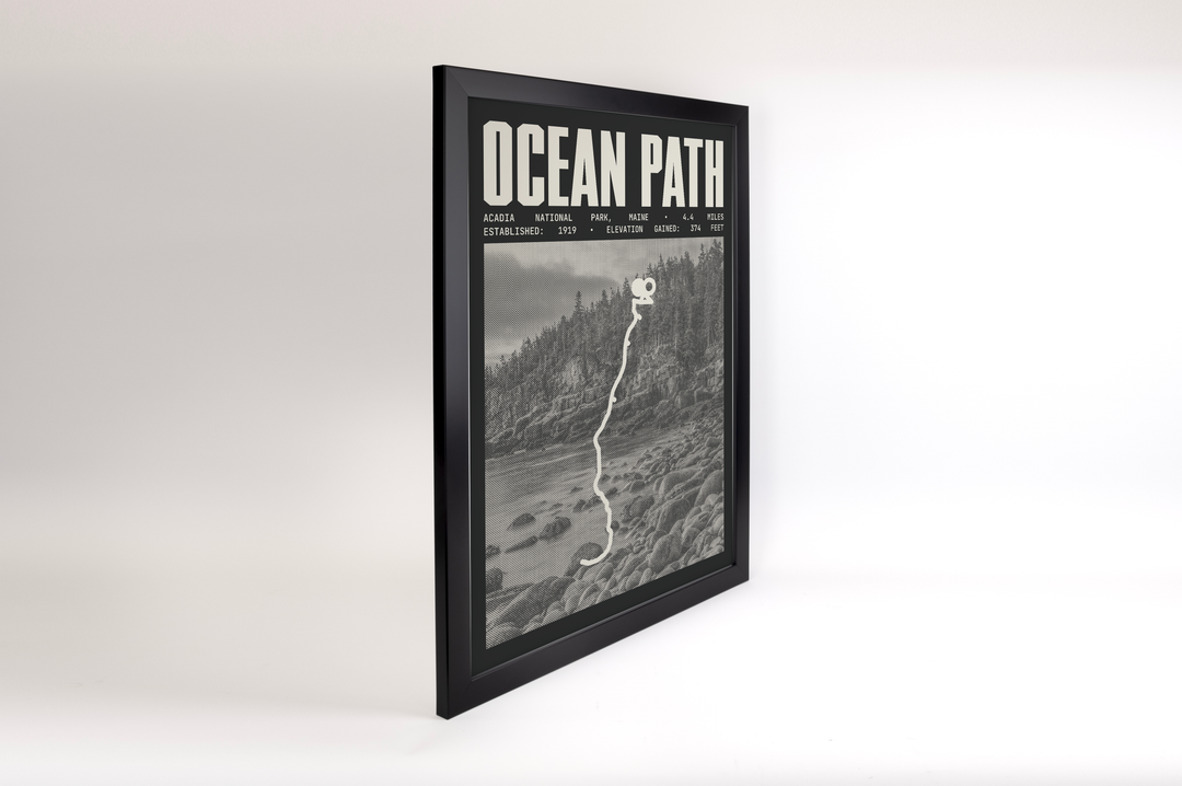 Ocean Path Trail Poster | Acadia National Park Prints