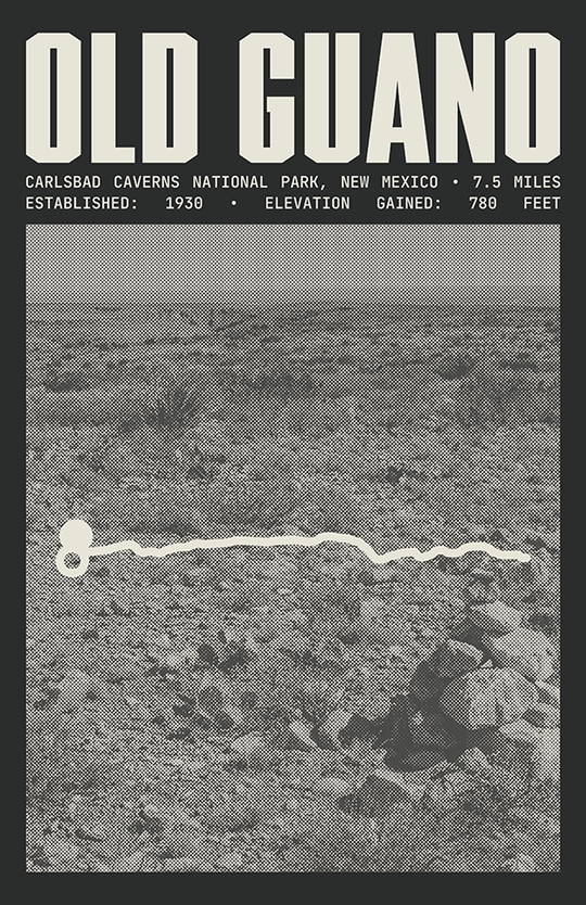 Old Guano Trail Poster | Carlsbad Caverns National Park Prints