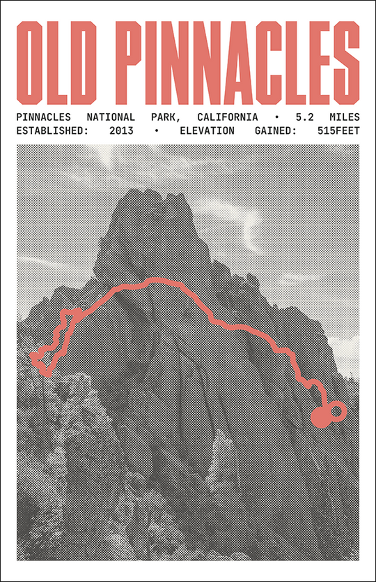 Old Pinnacles Trail Poster | Pinnacles National Park Prints