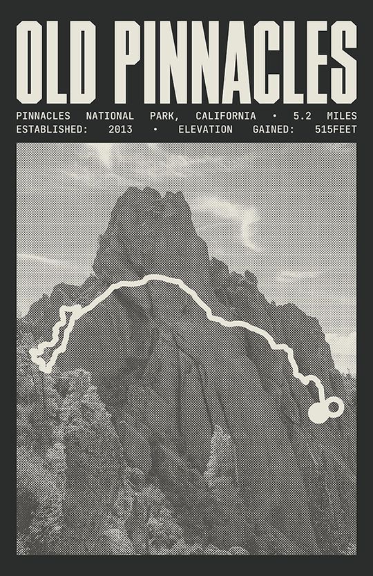 Old Pinnacles Trail Poster | Pinnacles National Park Prints